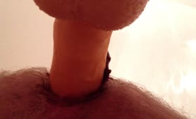 Huge dildo in his tight ass