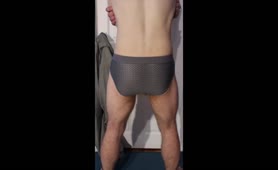 Shitting in black undies