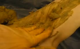 Extreme scat smearing and masturbation